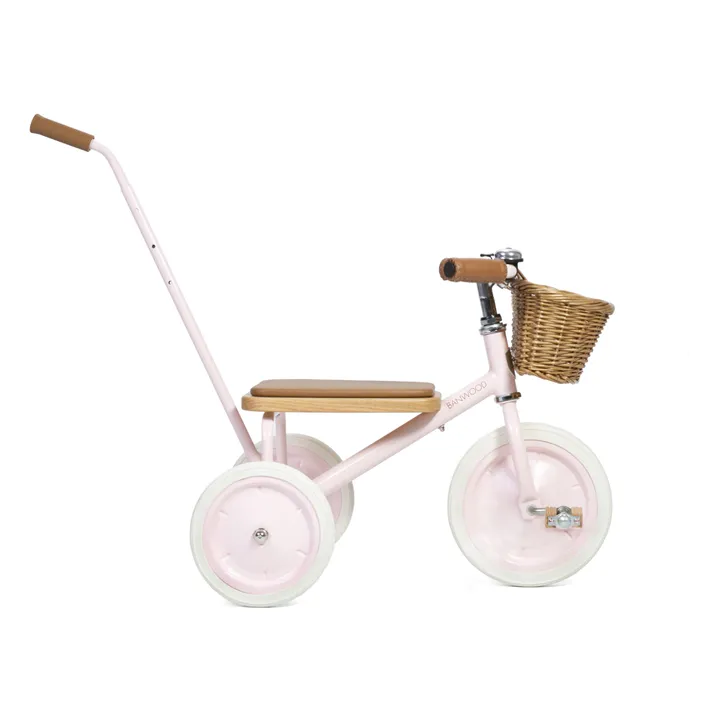 Triciclo en metal y madera | Rosa- Imagen del producto n°3