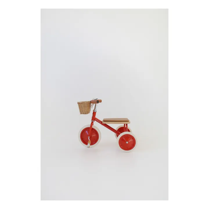 Tricycle en métal et bois | Rouge- Image produit n°2
