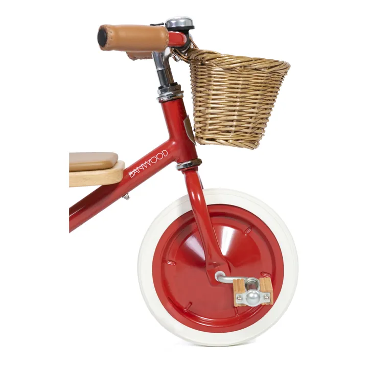Tricycle en métal et bois | Rouge- Image produit n°5