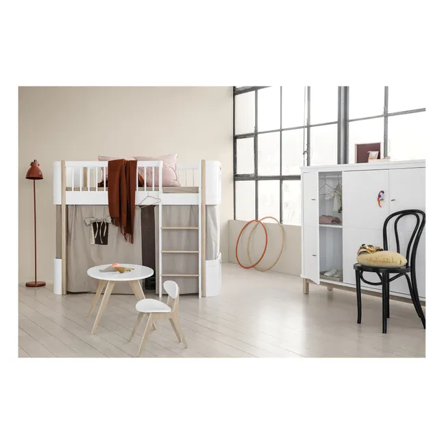 Rideau cabane pour lit mini+ | Gris