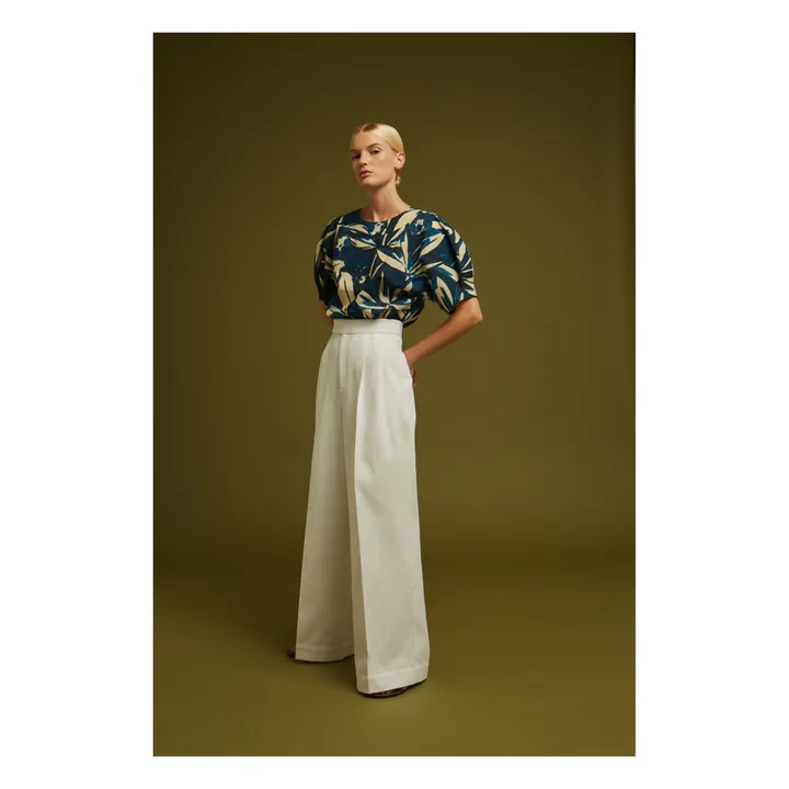 Pantalone in gabardine di cotone Joplin | Bianco- Immagine del prodotto n°2