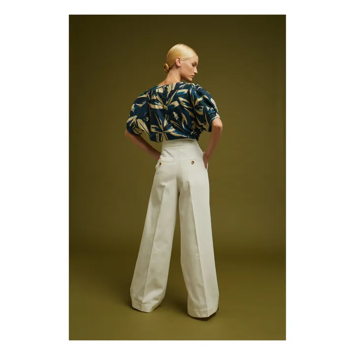 Pantalone in gabardine di cotone Joplin | Bianco- Immagine del prodotto n°3