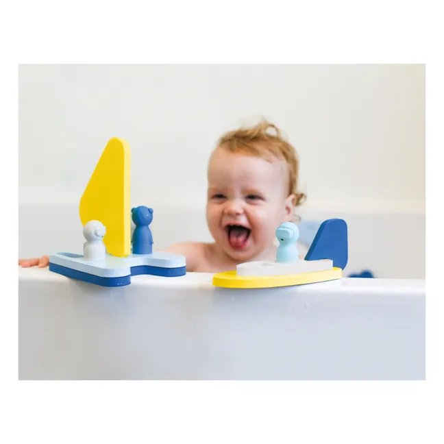 Puzzle de bain 3D Voiliers - 12 pièces | Bleu