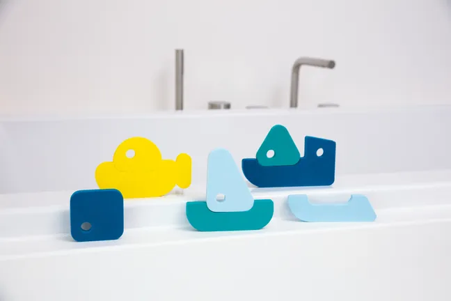 Puzzle para el baño Voliers | Azul