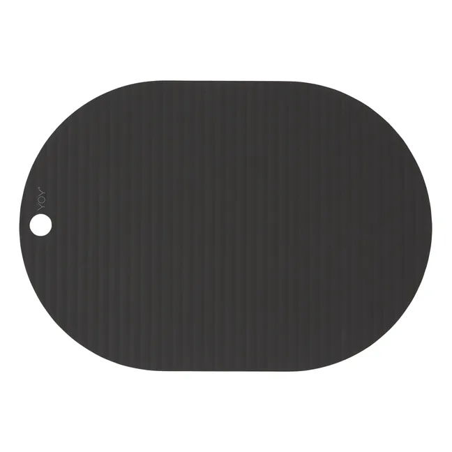 Manteles individuales Ribbo de silicona - Set de 2 | Negro