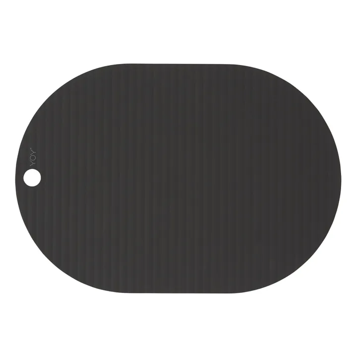 Manteles individuales Ribbo de silicona - Set de 2 | Negro- Imagen del producto n°0