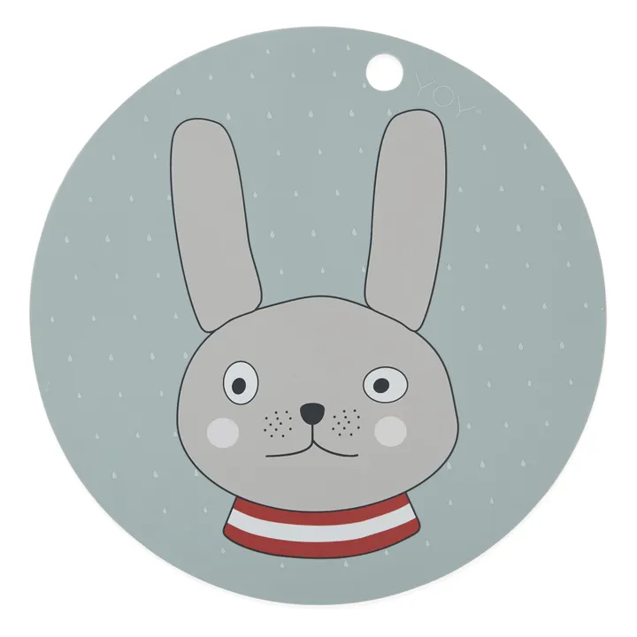 Rabbit Silicone Placemat | Grey- Product image n°0