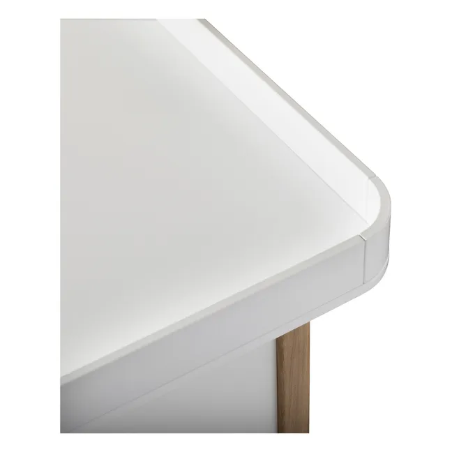 Cassettiera cambio in legno di quercia Wood  | Bianco