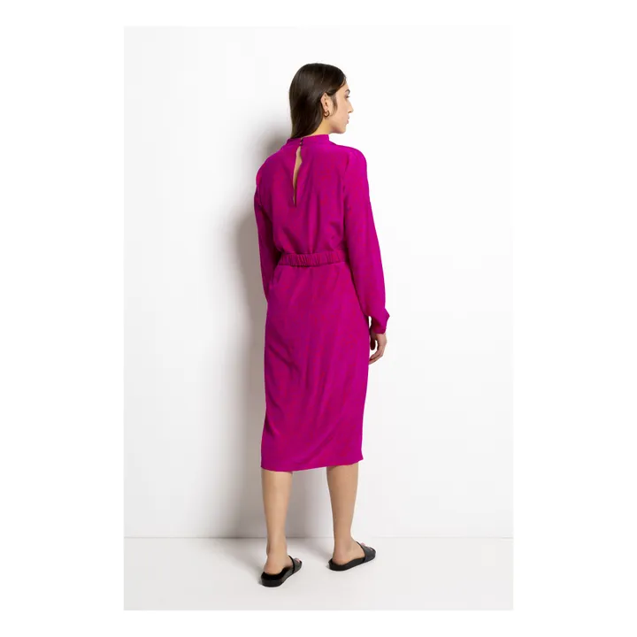 Boya Silk Dress | Fuchsia- Product image n°2