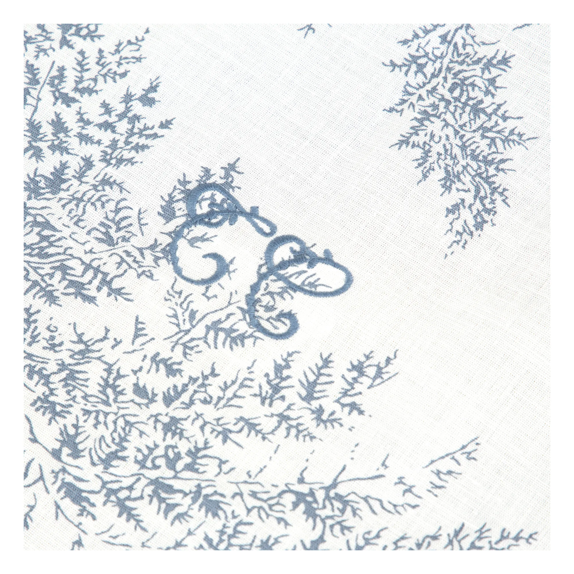 Leaf-Print Blanket | Grey- Product image n°4