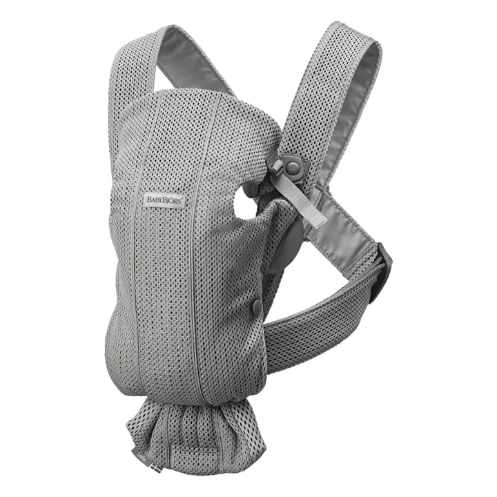 Porte-bébe Mini en mesh | Gris clair- Image produit n°0