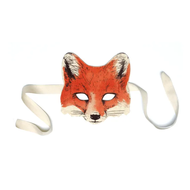 Fuchs-Maske aus Filz | Orange