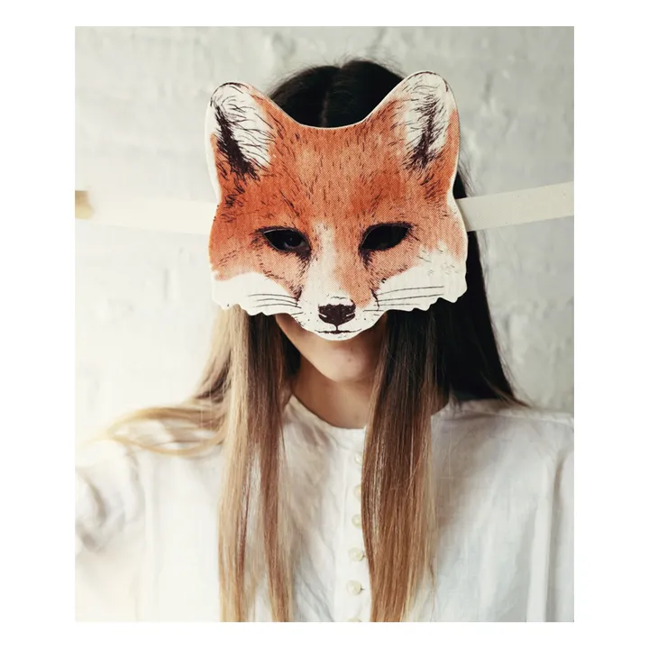 Masque en feutre Renard | Orange- Image produit n°1