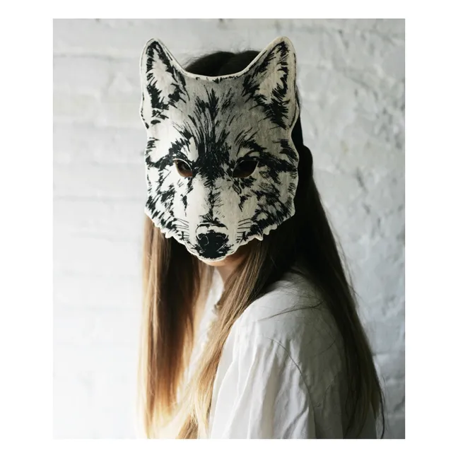 Máscara de fieltro Lobo | Negro