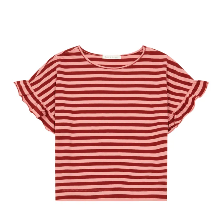 Gestreiftes T-Shirt | Rot- Produktbild Nr. 0
