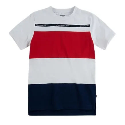 T-shirt Rayé Color Block | Blanc- Image produit n°0