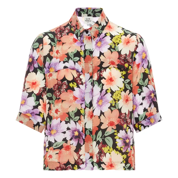 Camisa Seda Flores Suki | Lila- Imagen del producto n°0