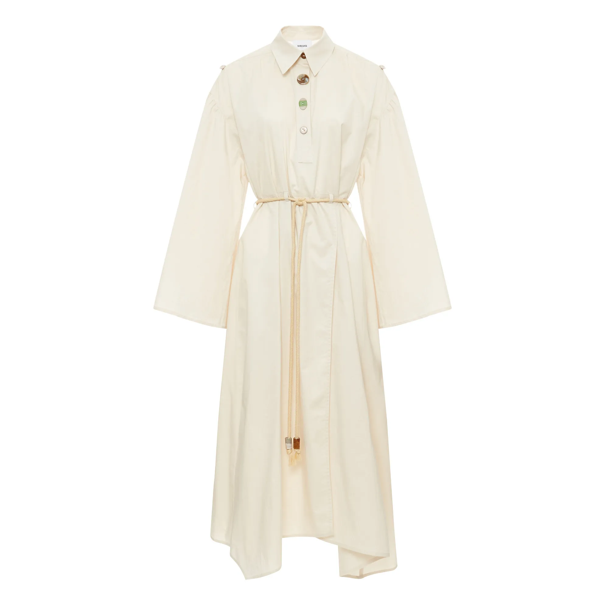 Nanushka Ecru Hanna Organic Cotton Dress