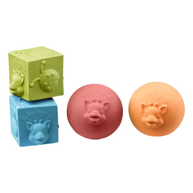 Set de 4 cubos y bolas Sophie La Giraffe