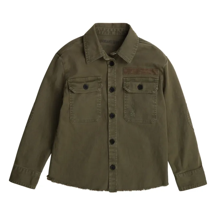 Giacca-camicia | Verde militare- Immagine del prodotto n°0