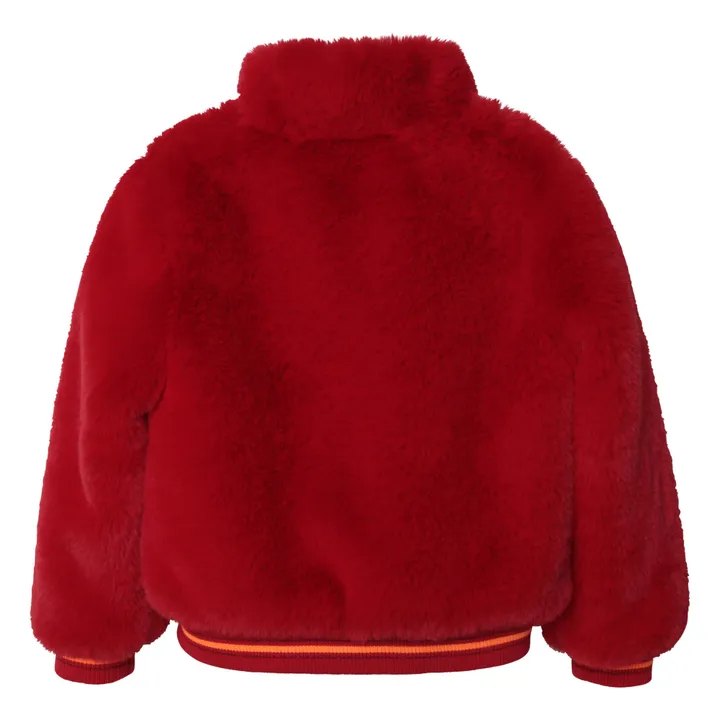 Faux Fur Jacket | Red- Product image n°2