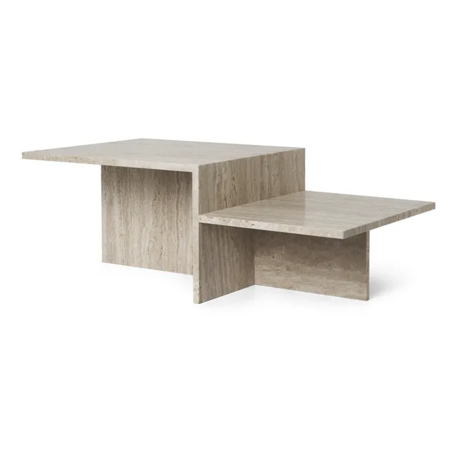 Distinct Travertine Coffee Table | Beige
