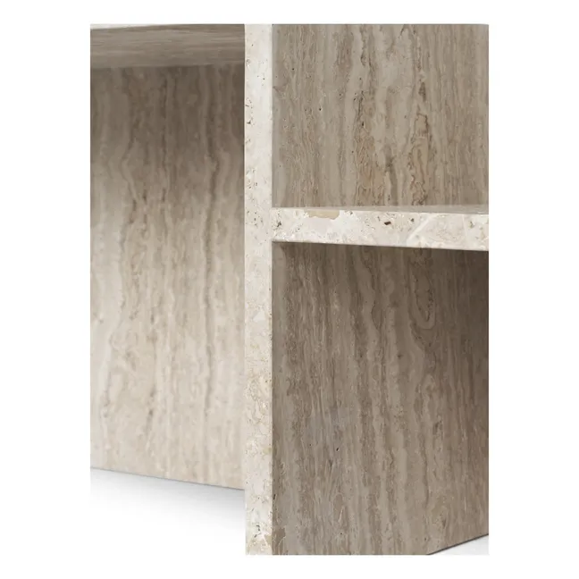 Distinct Travertine Coffee Table | Beige