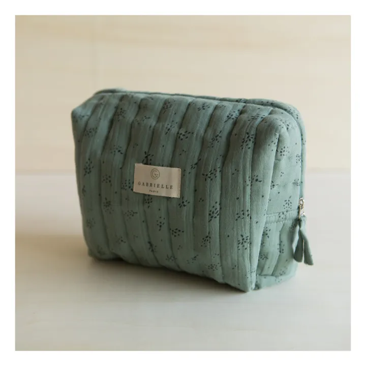 Toiletry Bag in Organic Cotton | Eucalyptus- Product image n°1
