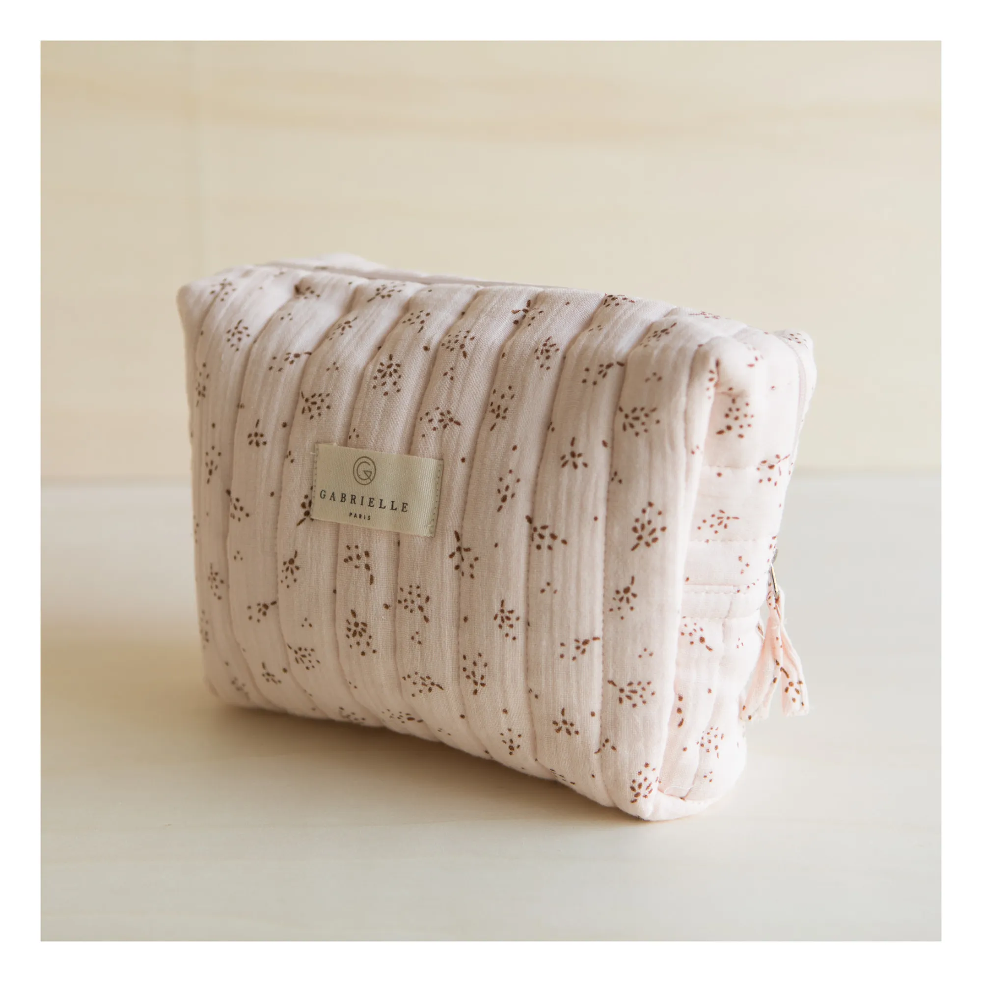 Neceser de baño en algodón biológico | Rosa empolvado- Imagen del producto n°2