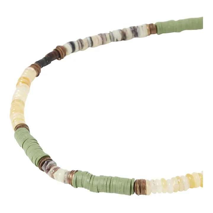 Puka Shell Precious Necklace | Khaki- Product image n°3