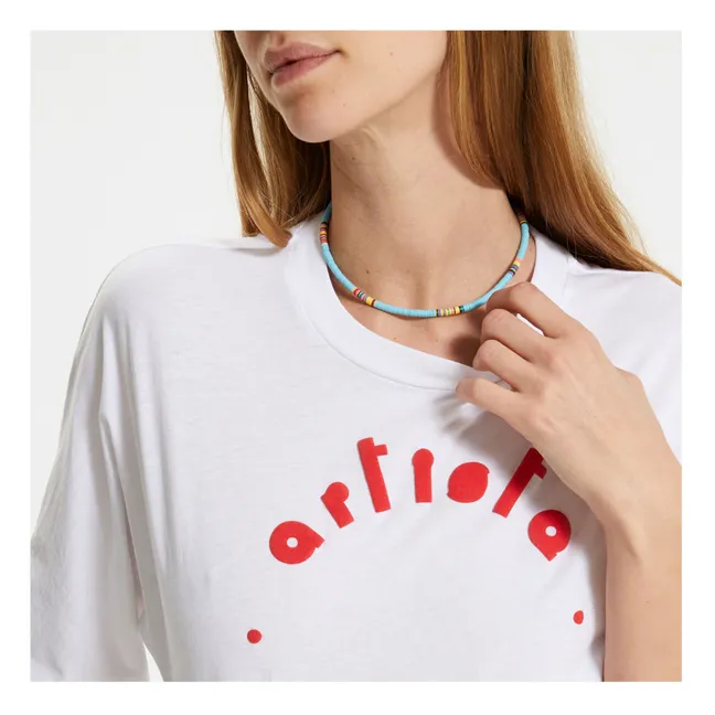 Collier Fin Heishi | Bleu azur
