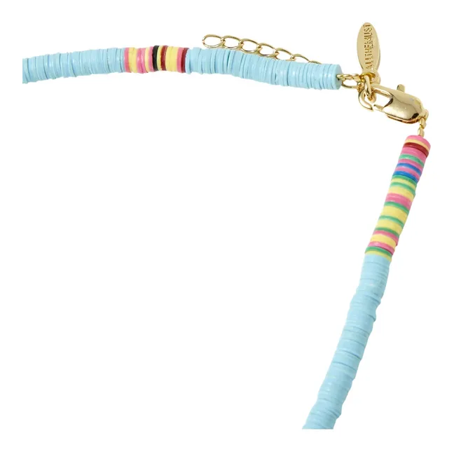 Collier Fin Heishi | Bleu azur