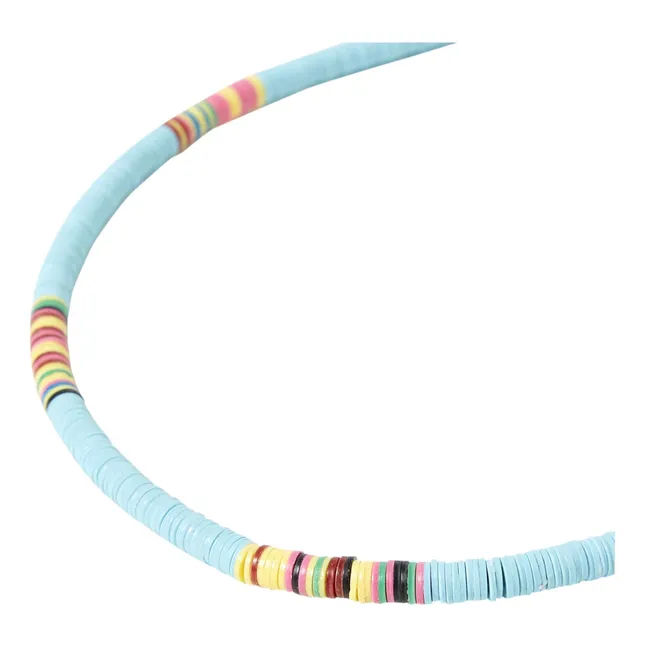 Collier Fin Heishi | Bleu azur