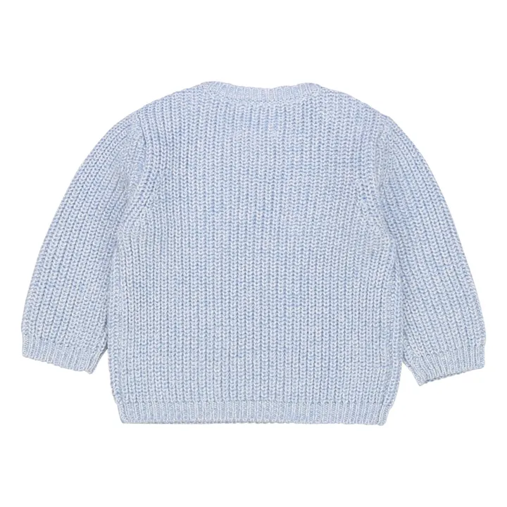 Jersey acanalado de algodón orgánico | Azul Cielo- Imagen del producto n°1