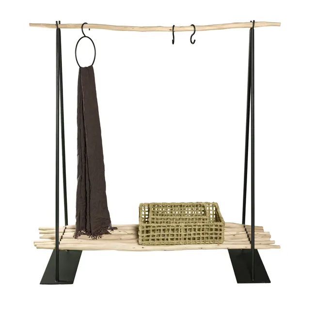 Clothing Rack with Shelf - 150 x 50 cm | Black