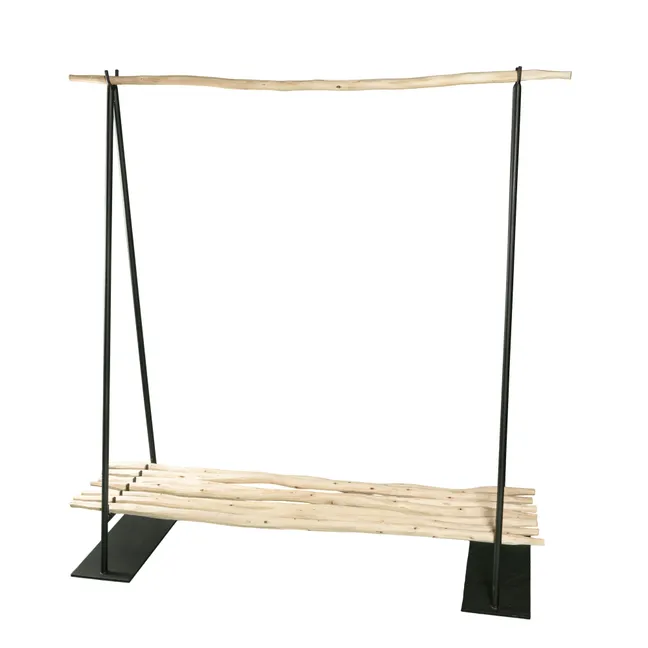 Clothing Rack with Shelf - 150 x 50 cm | Black