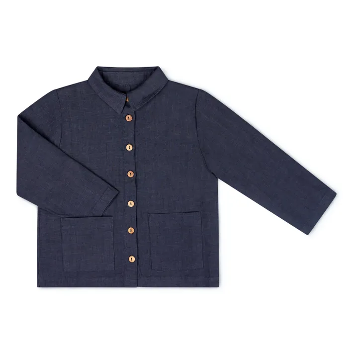 Camicia in lino Porter | Blu marino- Immagine del prodotto n°0