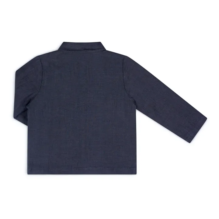 Camicia in lino Porter | Blu marino- Immagine del prodotto n°4