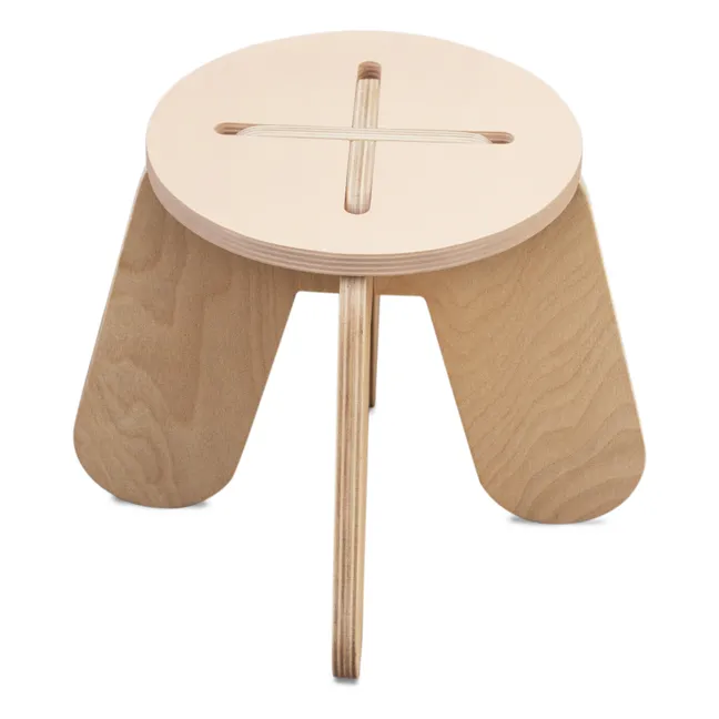 Tabouret pour enfant en bois | Rose pâle