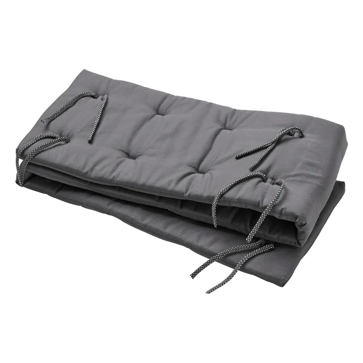 Tour de lit Linea et Luna en coton bio | Gris- Image produit n°0