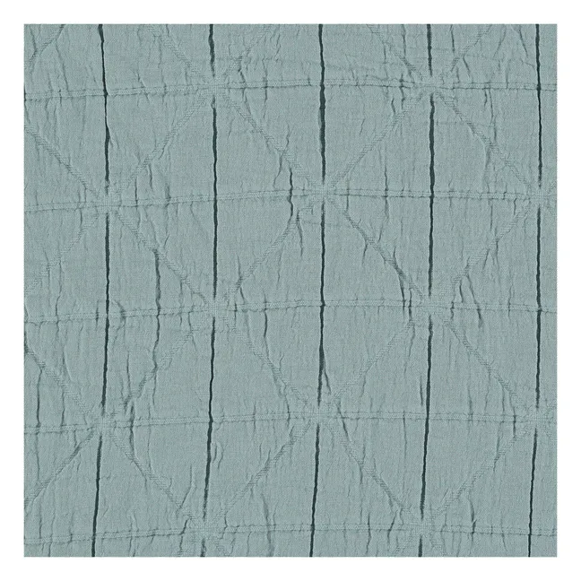 Couverture matelassée Diamond en coton bio | Bleu ciel