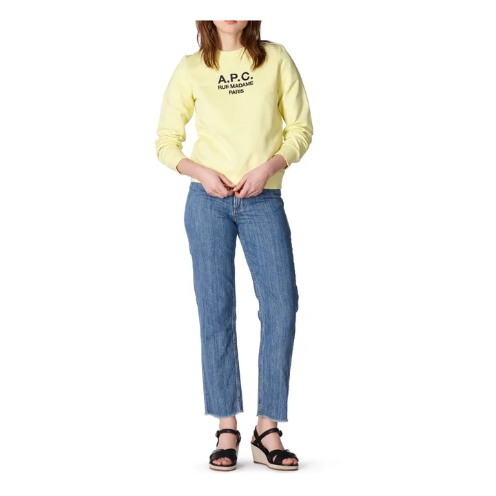 Tina Organic Cotton Sweatshirt | Yellow- Product image n°1