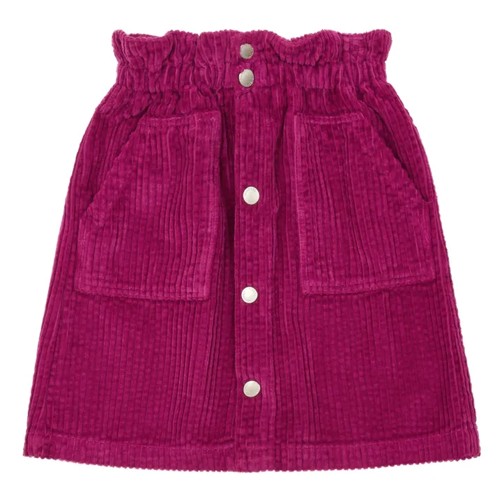 Mini Skirt, Corduroy | Raspberry red- Product image n°0