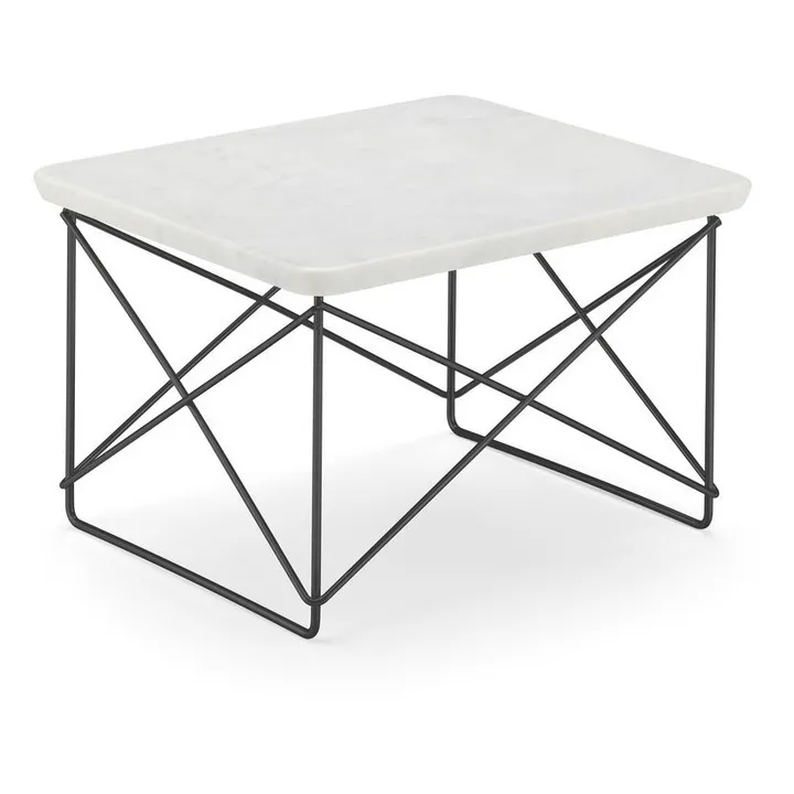 Tavolino Eames Ocassional LTR con crociera in materiale epossidico | Bianco Marmo- Immagine del prodotto n°0