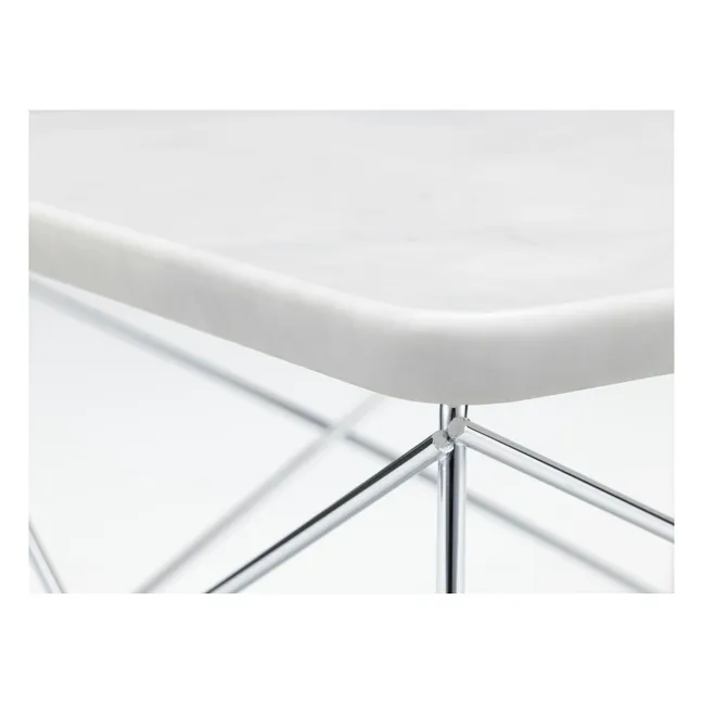 Chrome Occasional Table LTR by Charles & Ray Eames | Marble White