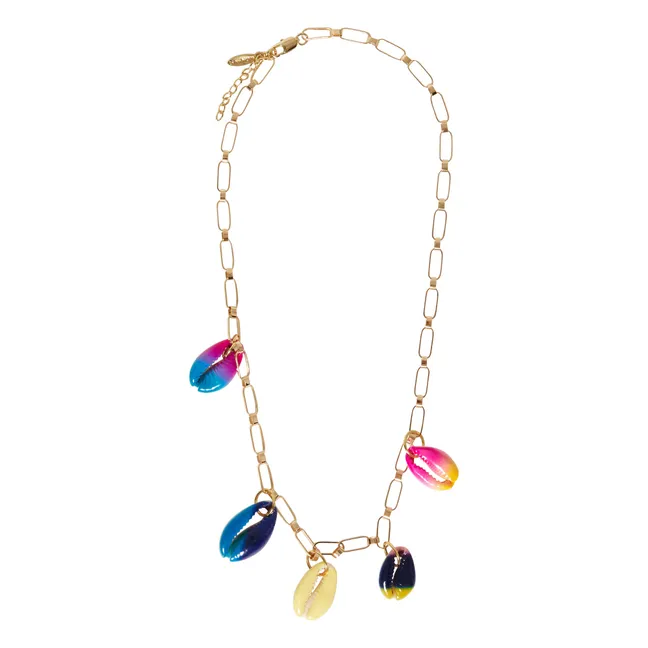 Gold Plated Shell Multi Chain Necklace | Gold
