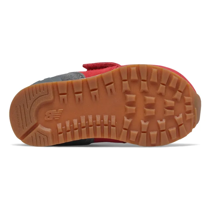 Zapatillas de ante con velcros 576 | Rojo- Imagen del producto n°3