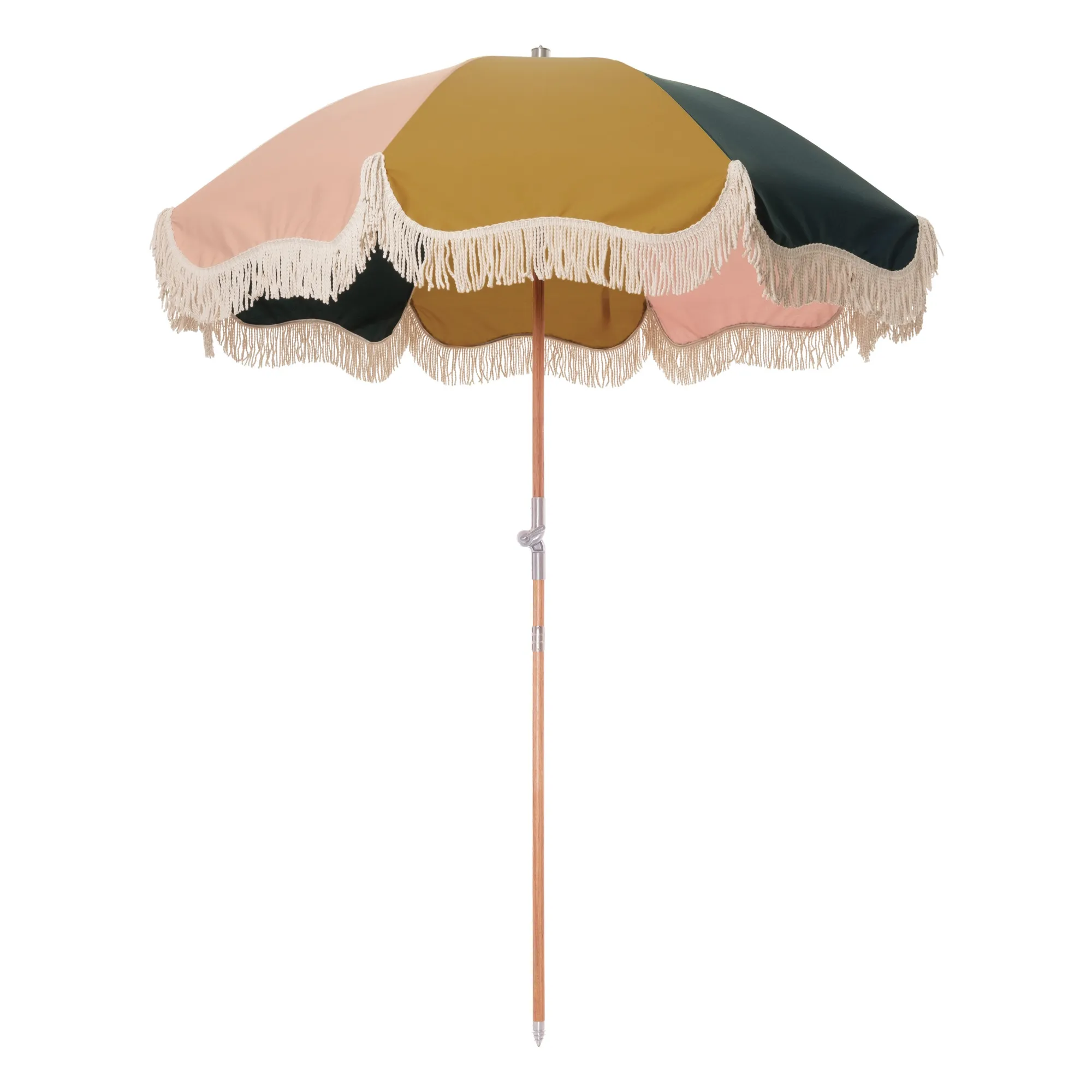 Business & Pleasure Co. Multicoloured Premium Fringe Beach Umbrella