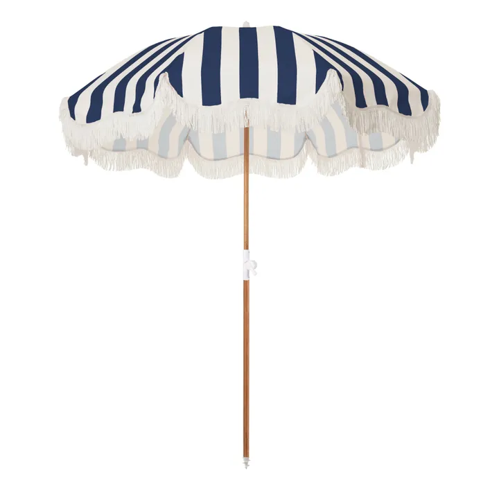 Holiday Fringe Beach Umbrella | Navy blue- Product image n°0