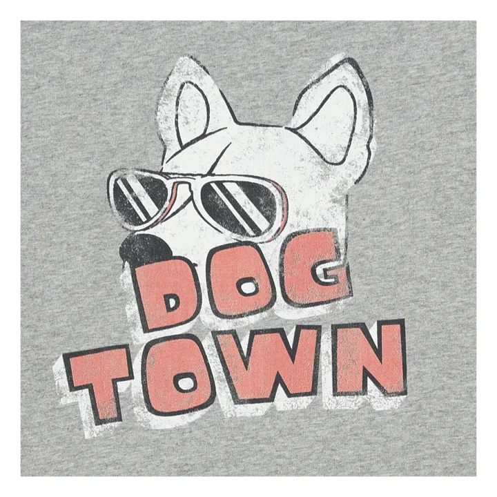 Camiseta Dog Town de algodón orgánico | Gris Jaspeado- Imagen del producto n°1